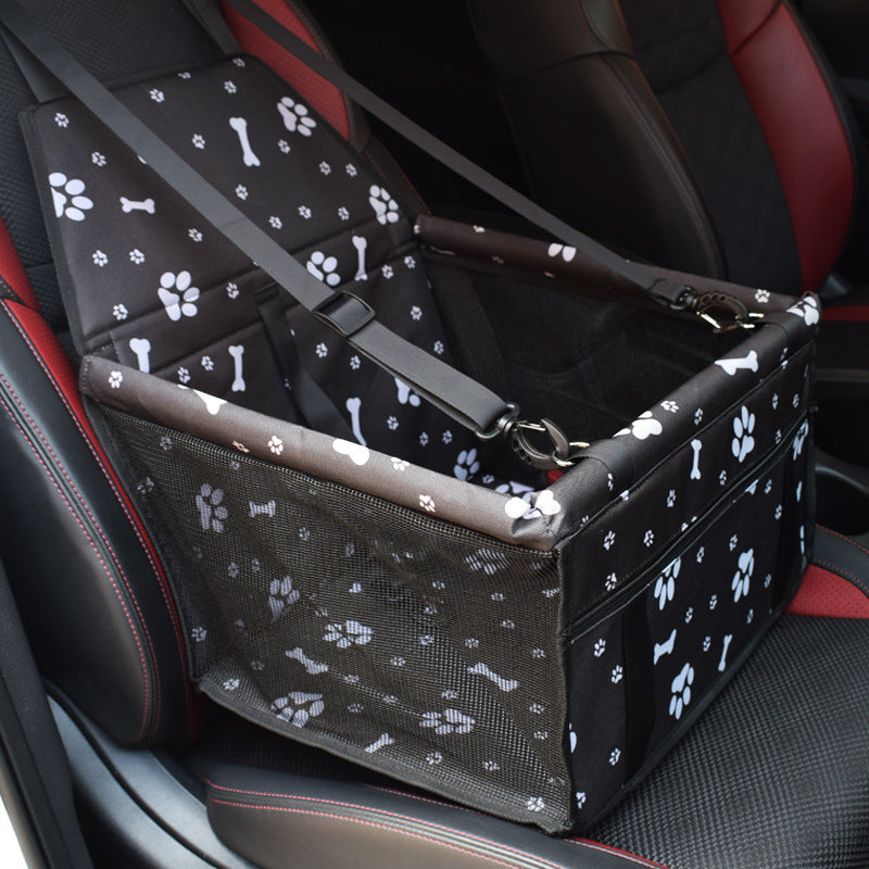 KFX-2085693 Waterproof Double Layer Pet Car Mat with Adjustable Strap and Zippered Storage Bag