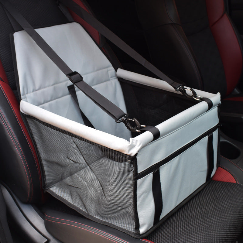 KFX-2085693 Waterproof Double Layer Pet Car Mat with Adjustable Strap and Zippered Storage Bag