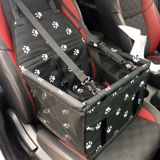 KFX-2085693 Waterproof Double Layer Pet Car Mat with Adjustable Strap and Zippered Storage Bag