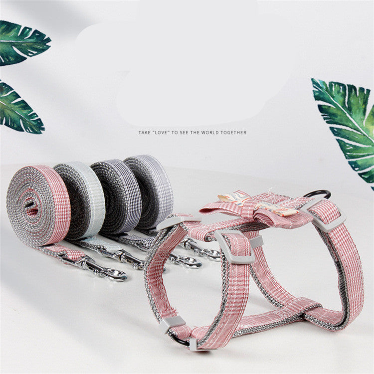 KFX-2086461 Pet Traction Rope with Fashionable Lattice Design for Small to Medium Dogs