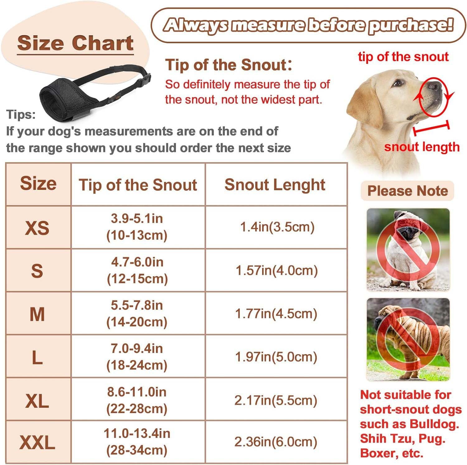 KFX-2088125 Comfortable Mesh Muzzle for Dogs, Adjustable Design for Safe Drinking and Panting, Prevents Biting and Chewing