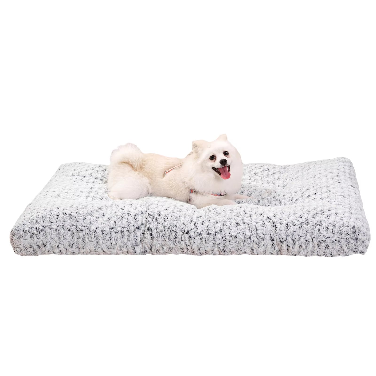 KFX-2088509 Plush Washable Dog Bed with Anti-Slip Base for Comfort and Support - Ideal for Home and Travel