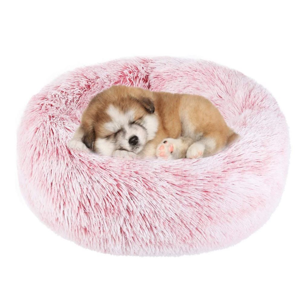 KFX-2090685 Warm Plush Round Doghouse for Autumn and Winter - Various Sizes Available