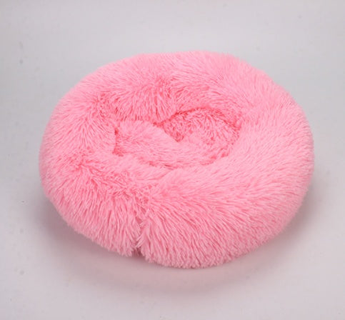 KFX-2090685 Warm Plush Round Doghouse for Autumn and Winter - Various Sizes Available