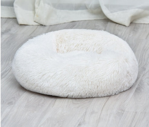 KFX-2090685 Warm Plush Round Doghouse for Autumn and Winter - Various Sizes Available