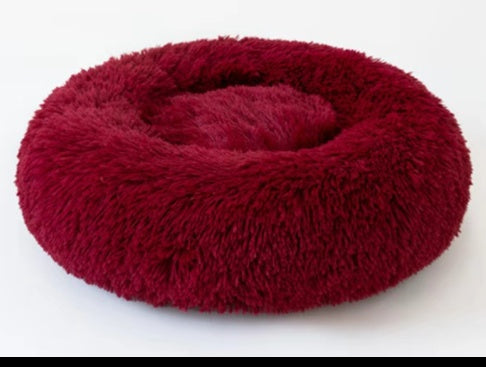 KFX-2090685 Warm Plush Round Doghouse for Autumn and Winter - Various Sizes Available