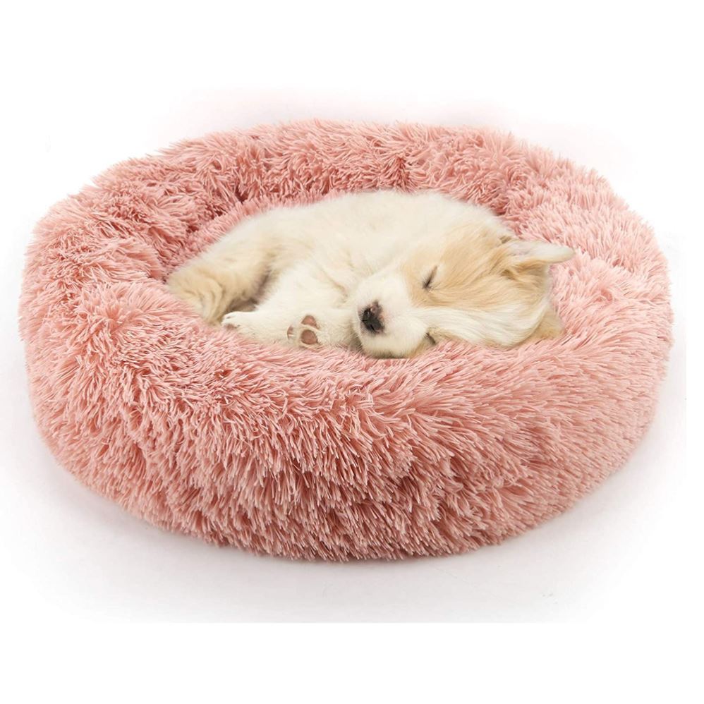 KFX-2090685 Warm Plush Round Doghouse for Autumn and Winter - Various Sizes Available