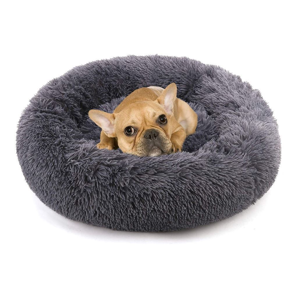 KFX-2090685 Warm Plush Round Doghouse for Autumn and Winter - Various Sizes Available