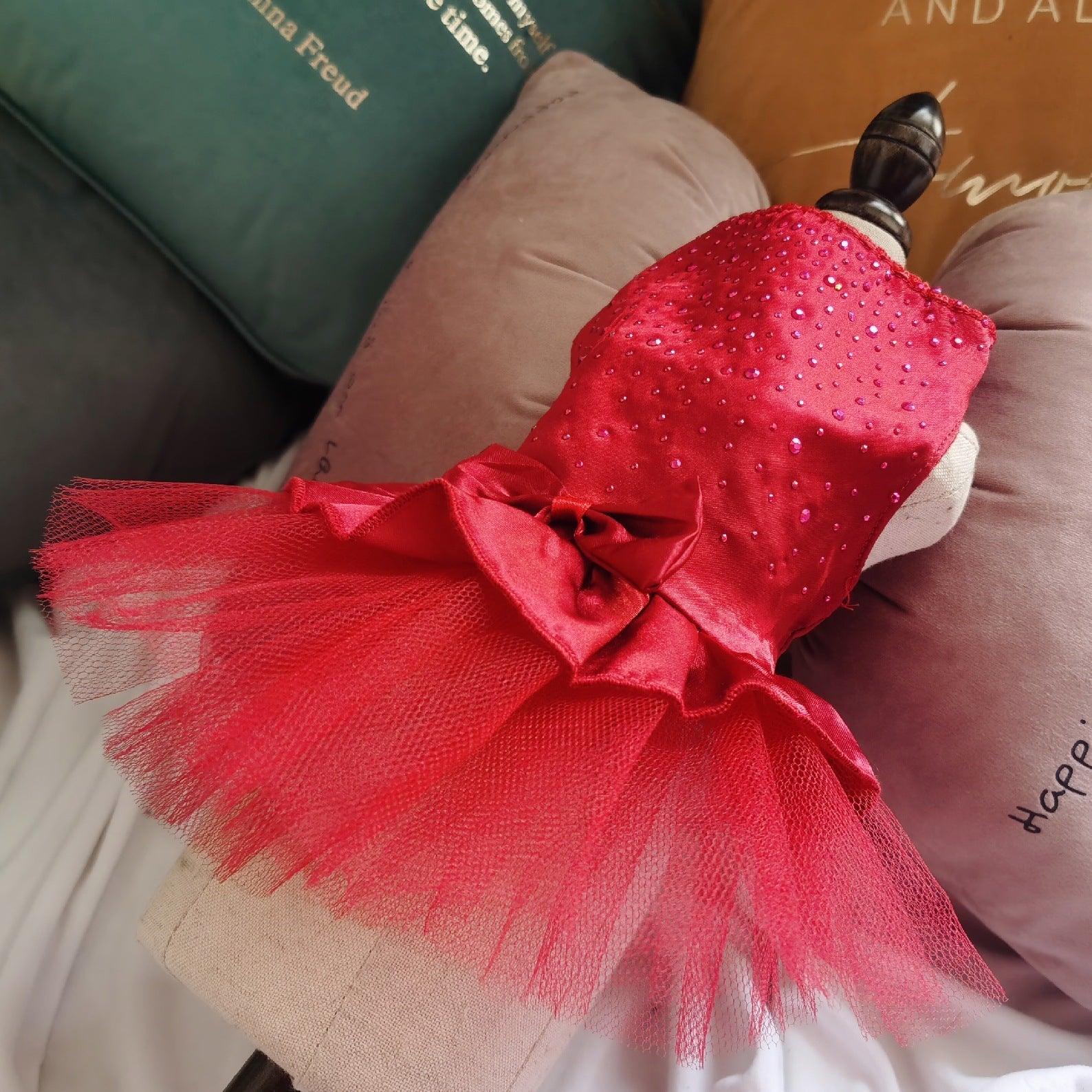 KFX-2090813 Elegant Artificial Silk Skirt for Pets - Available in Multiple Sizes