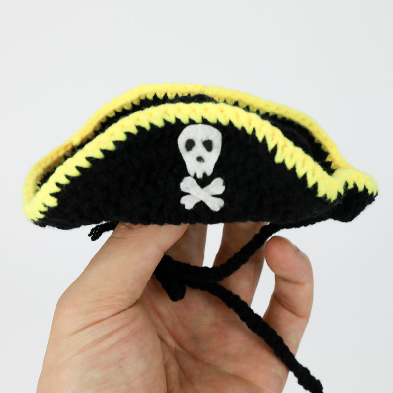 KFX-2091453 Handmade Pirate Hat for Small Pets - Ideal for Kittens and Cats