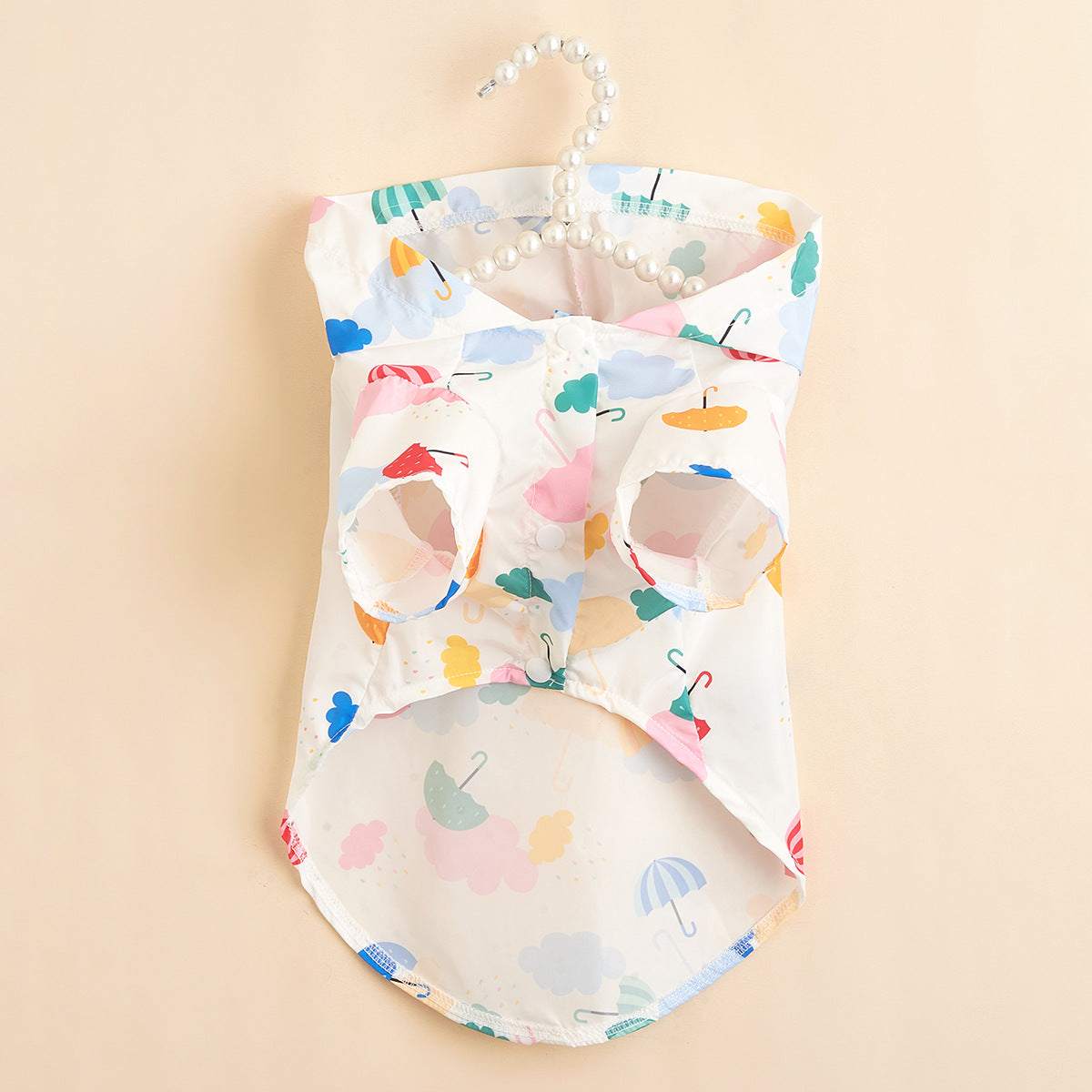 KFX-2092221 Colorful Cartoon Umbrella Pattern Raincoat for Pets in Sizes XS to XL