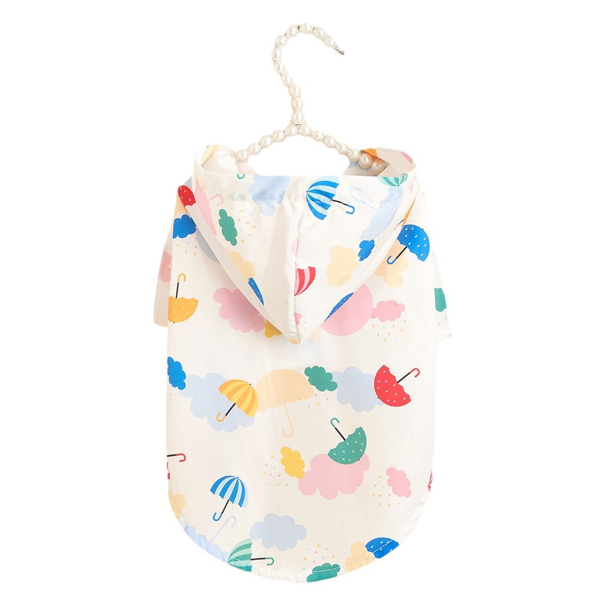 KFX-2092221 Colorful Cartoon Umbrella Pattern Raincoat for Pets in Sizes XS to XL