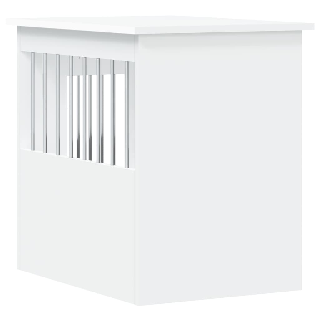 KFX-2102205 Furniture-Style Dog Cage with Steel Bars and Engineered Wood, Double Function as Pet Crate and Side Table
