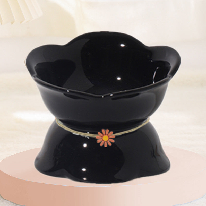 KFX-2104125 Ceramic Cat Bowl with Floral Gradient Design, 250ml Capacity, Multiple Color Options