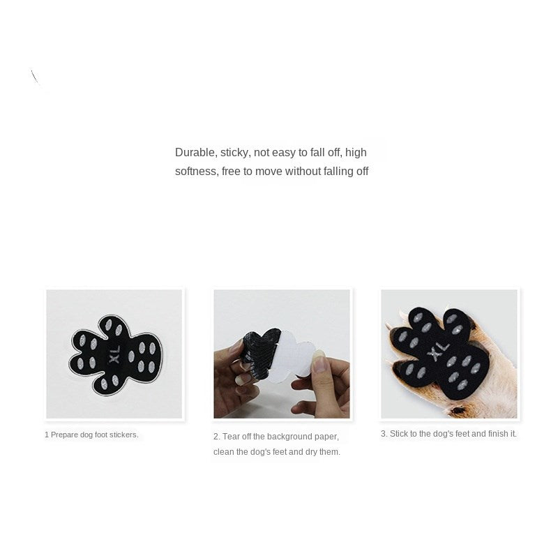 KFX-2104765 Invisible Anti-Slip Dog Foot Patch, Non-Slip Silica Gel Insoles for Dogs, Summer Protection, Four Pieces Set