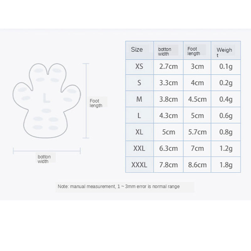 KFX-2104765 Invisible Anti-Slip Dog Foot Patch, Non-Slip Silica Gel Insoles for Dogs, Summer Protection, Four Pieces Set