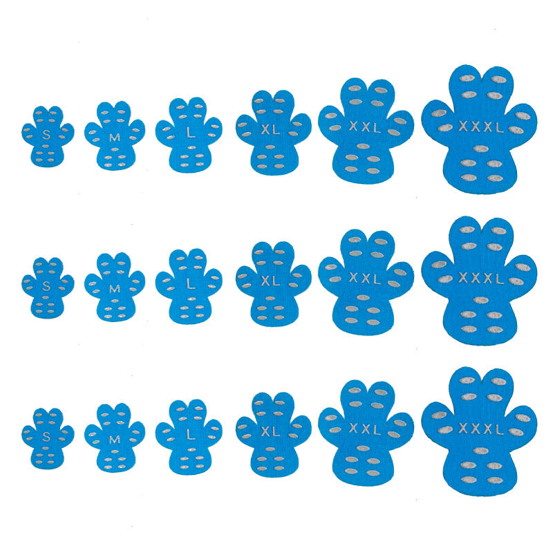 KFX-2104765 Invisible Anti-Slip Dog Foot Patch, Non-Slip Silica Gel Insoles for Dogs, Summer Protection, Four Pieces Set