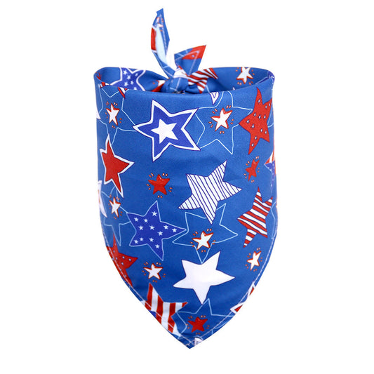 KFX-2105533 Independence Day Pet Triangle Drool Towel Bib for Small to Large Dogs and Cats