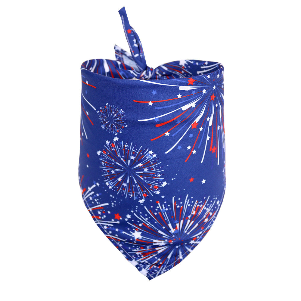 KFX-2105533 Independence Day Pet Triangle Drool Towel Bib for Small to Large Dogs and Cats