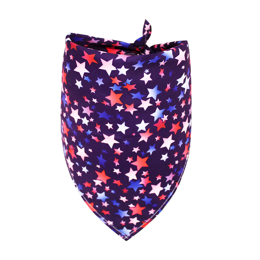 KFX-2105533 Independence Day Pet Triangle Drool Towel Bib for Small to Large Dogs and Cats