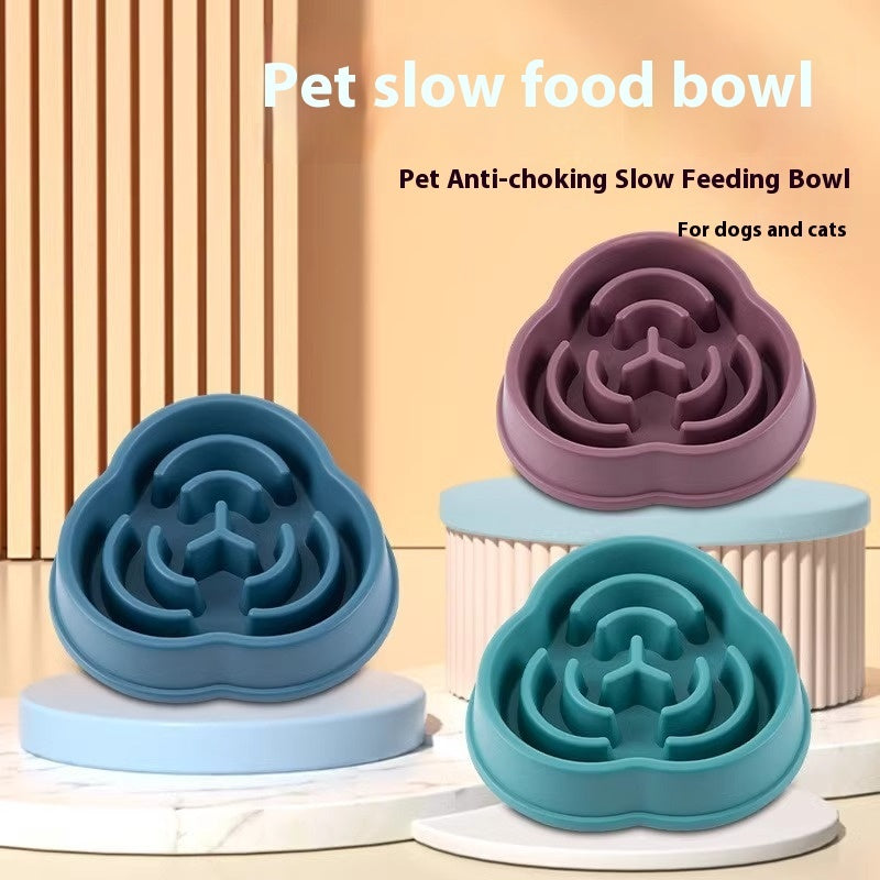 KFX-2106557 Anti-Choke and Anti-Skid Slow Feeding Bowls for Pets in Various Colors