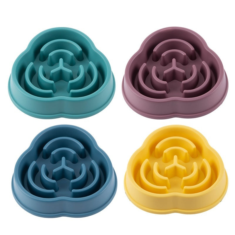 KFX-2106557 Anti-Choke and Anti-Skid Slow Feeding Bowls for Pets in Various Colors