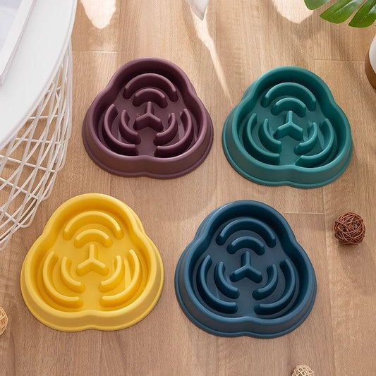 KFX-2106557 Anti-Choke and Anti-Skid Slow Feeding Bowls for Pets in Various Colors