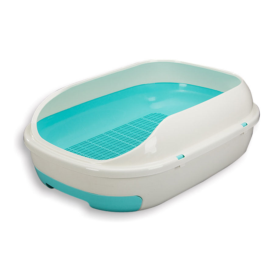 KFX-2109373 Double Layer Semi-Closed Cat Litter Box in Multiple Colors