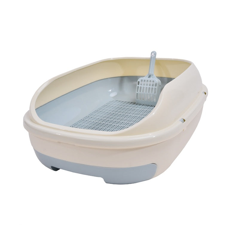 KFX-2109373 Double Layer Semi-Closed Cat Litter Box in Multiple Colors