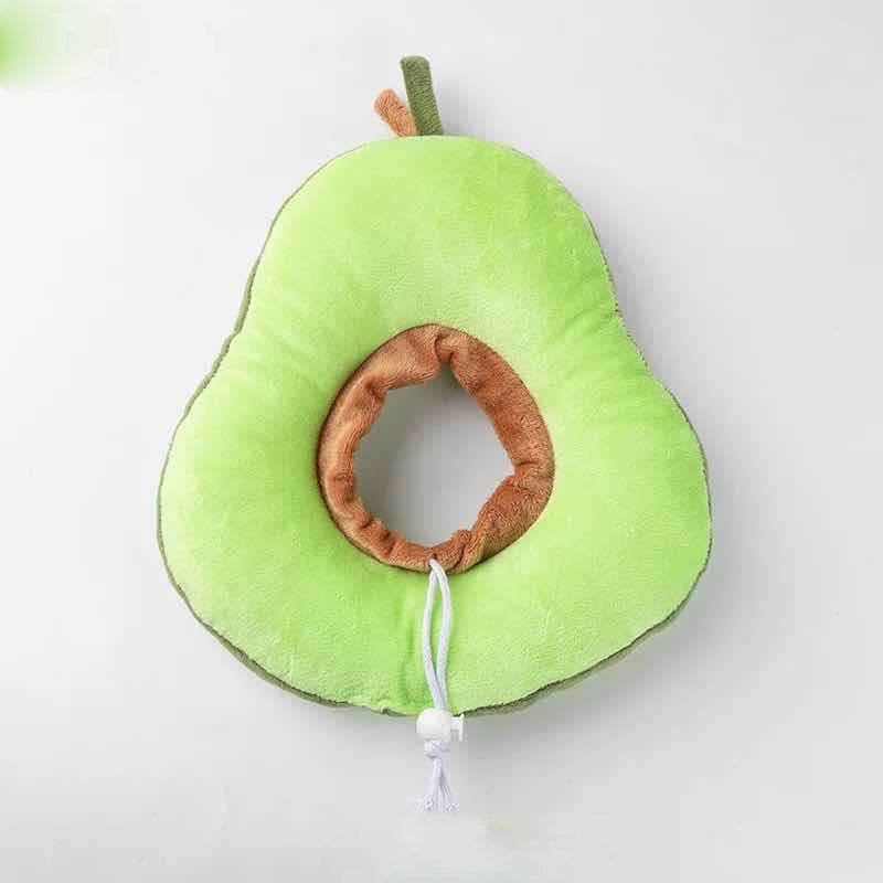 KFX-2110141 Adjustable Cute Toast Cat Anti-Licking Bib Headgear for Cats and Puppies