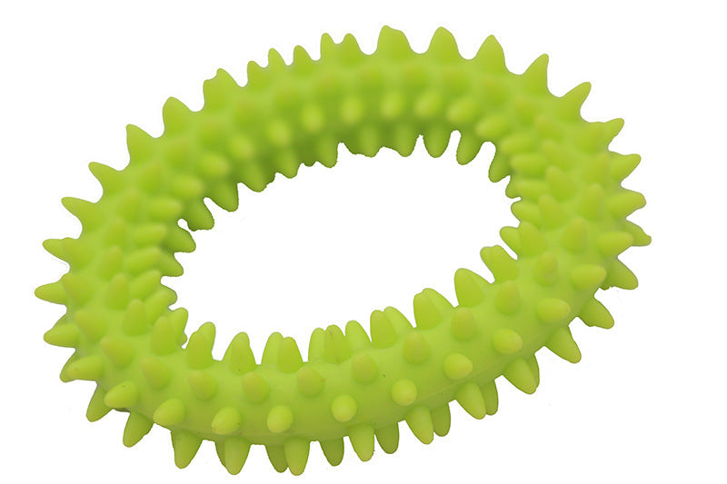 KFX-2111165 Durable TPR Spiky Circle Dog Chew Toy for Molar Health and Energy Release