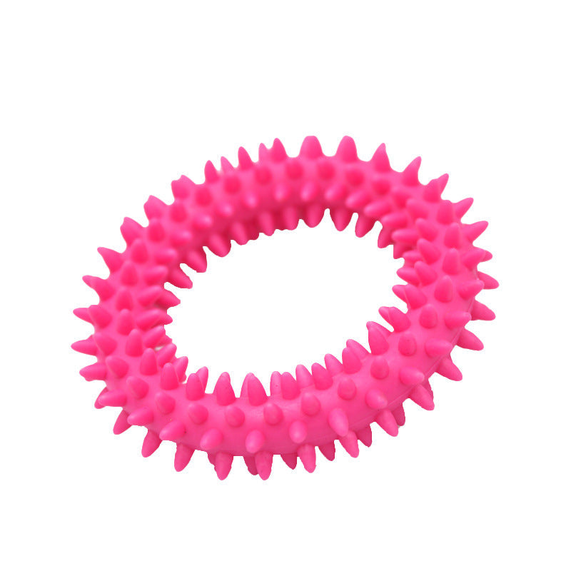 KFX-2111165 Durable TPR Spiky Circle Dog Chew Toy for Molar Health and Energy Release