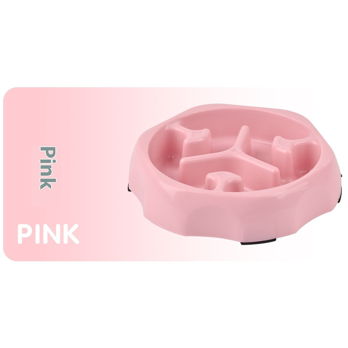 KFX-2113853 Round Slow Feeding Bowl for Pets - Available in Blue, Purple, Pink, and Black - Ideal Pet Tableware