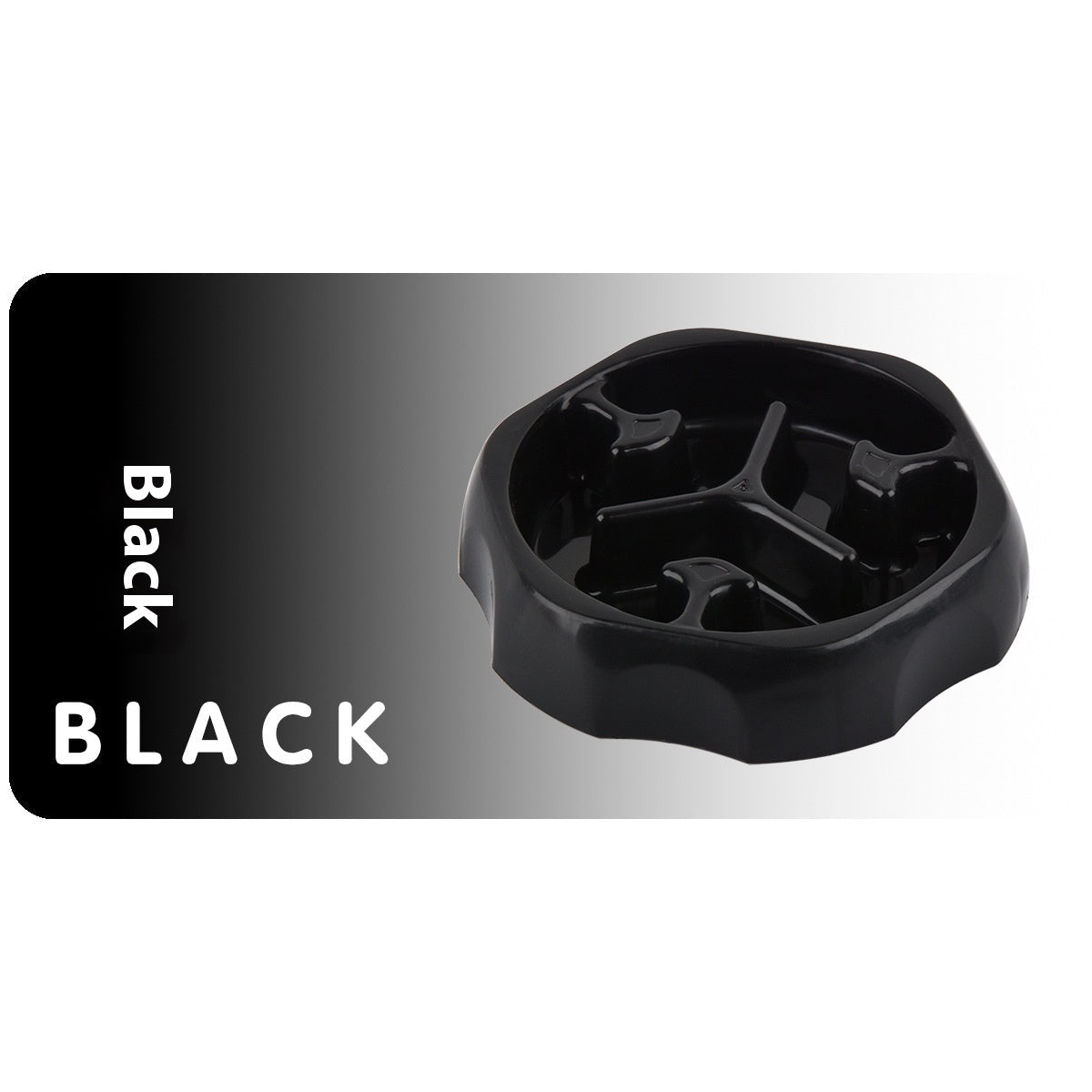 KFX-2113853 Round Slow Feeding Bowl for Pets - Available in Blue, Purple, Pink, and Black - Ideal Pet Tableware