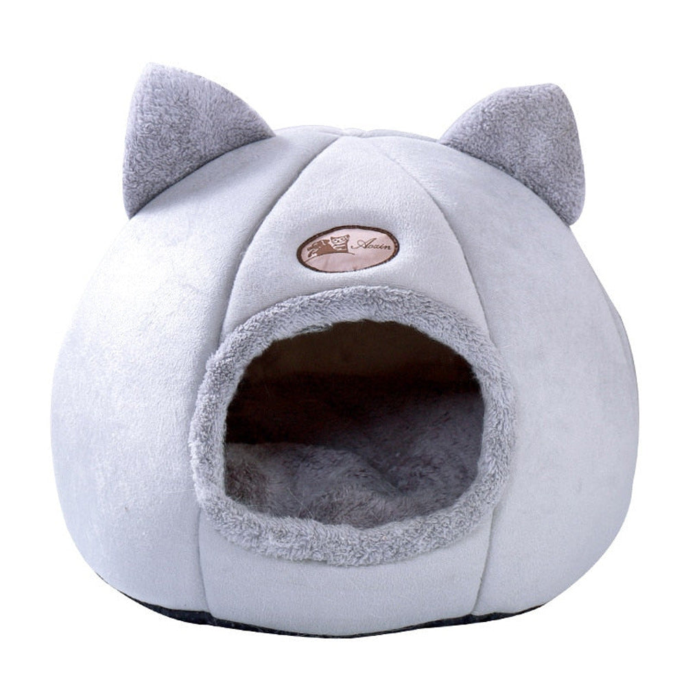 KFX-2116925 Large Fully Enclosed Winter Nest for Cats - Warm and Cold Proof Sofa Design