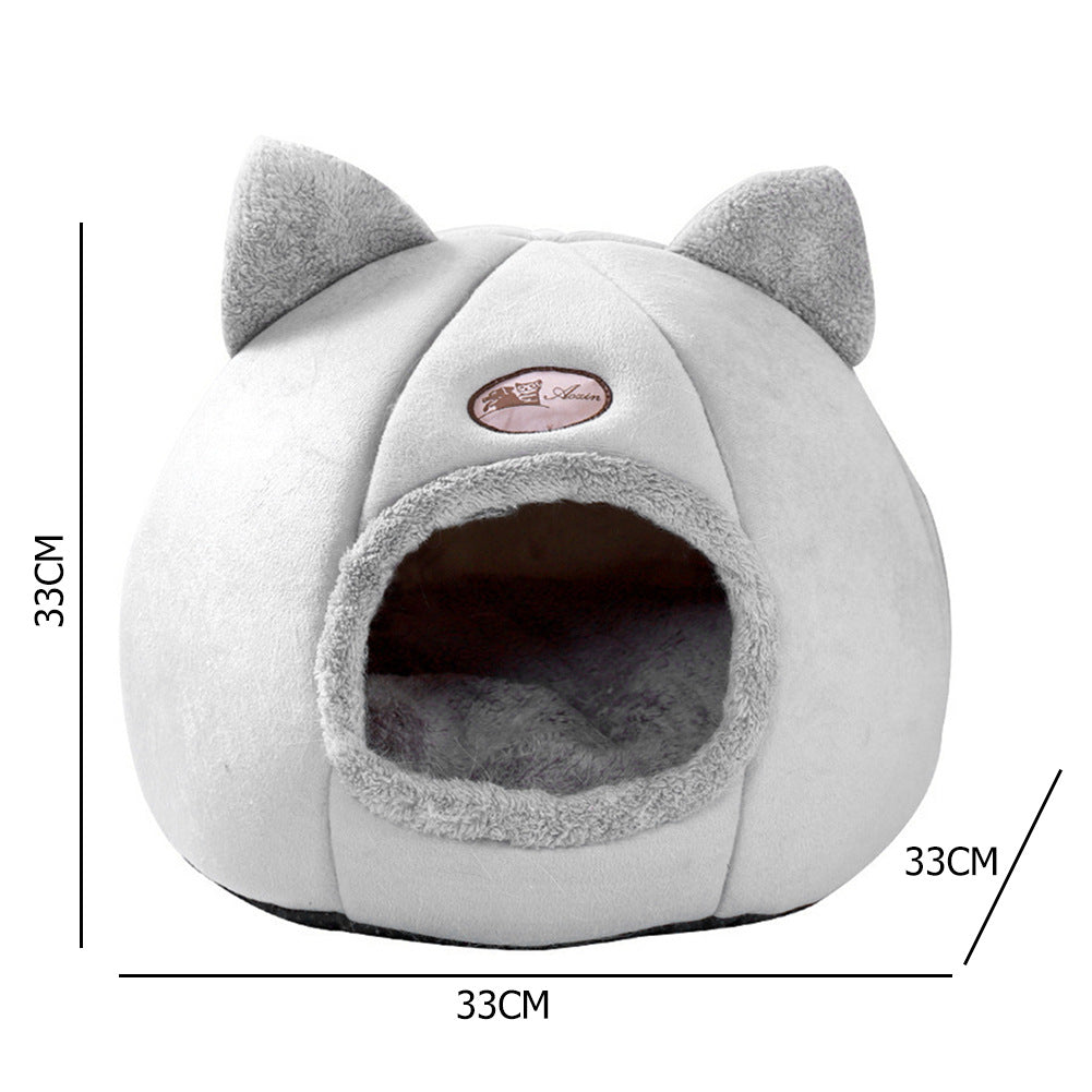 KFX-2116925 Large Fully Enclosed Winter Nest for Cats - Warm and Cold Proof Sofa Design