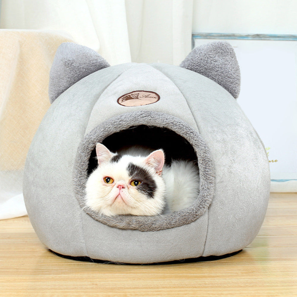 KFX-2116925 Large Fully Enclosed Winter Nest for Cats - Warm and Cold Proof Sofa Design