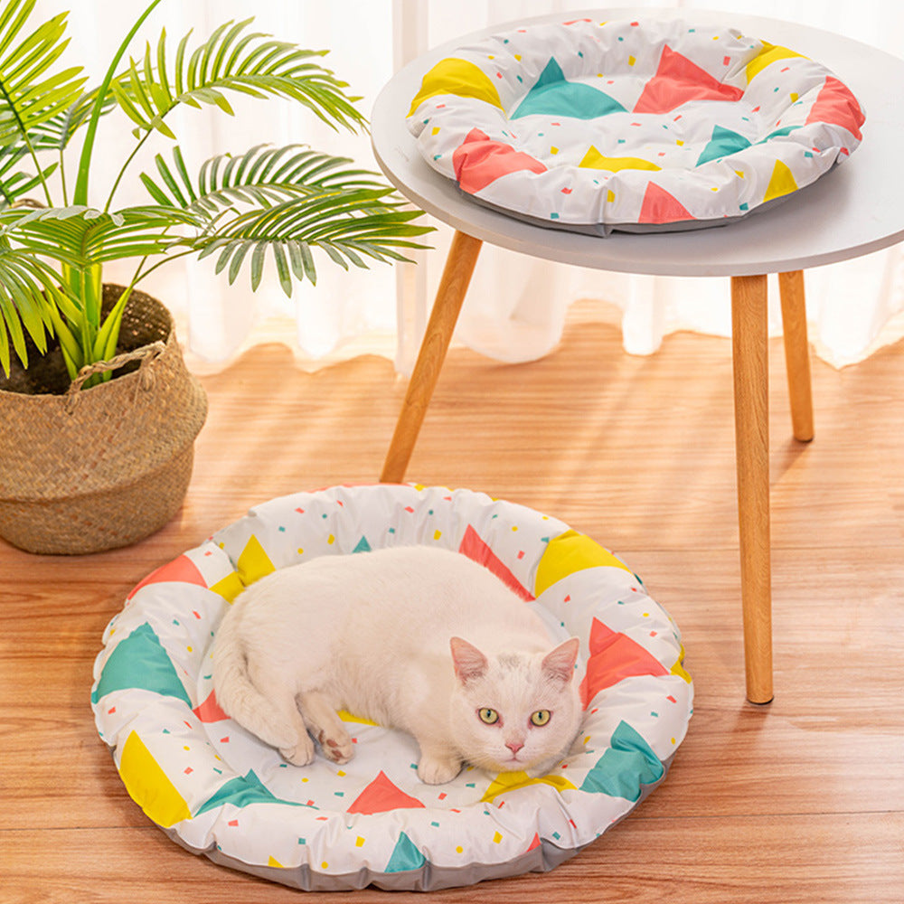 KFX-2117693 Cooling Gel Silk Pet Mat for Comfort and Relaxation