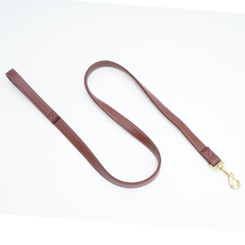 KFX-2119229 Durable PU Leather Pet Traction Belt in Black and Maroon