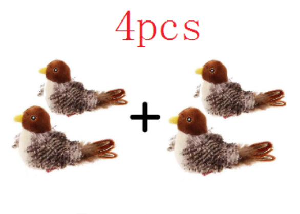 KFX-2120253 Interactive Plush Bird and Mouse Electric Teasing Toy for Cats