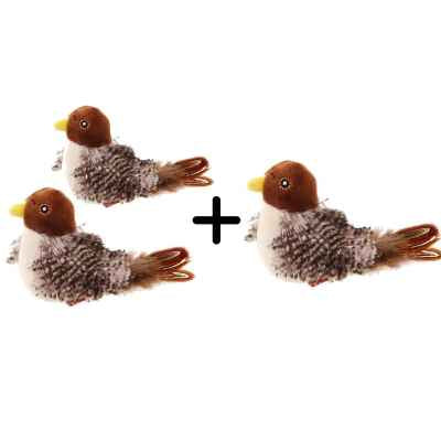 KFX-2120253 Interactive Plush Bird and Mouse Electric Teasing Toy for Cats