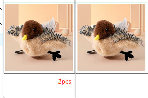 KFX-2120253 Interactive Plush Bird and Mouse Electric Teasing Toy for Cats