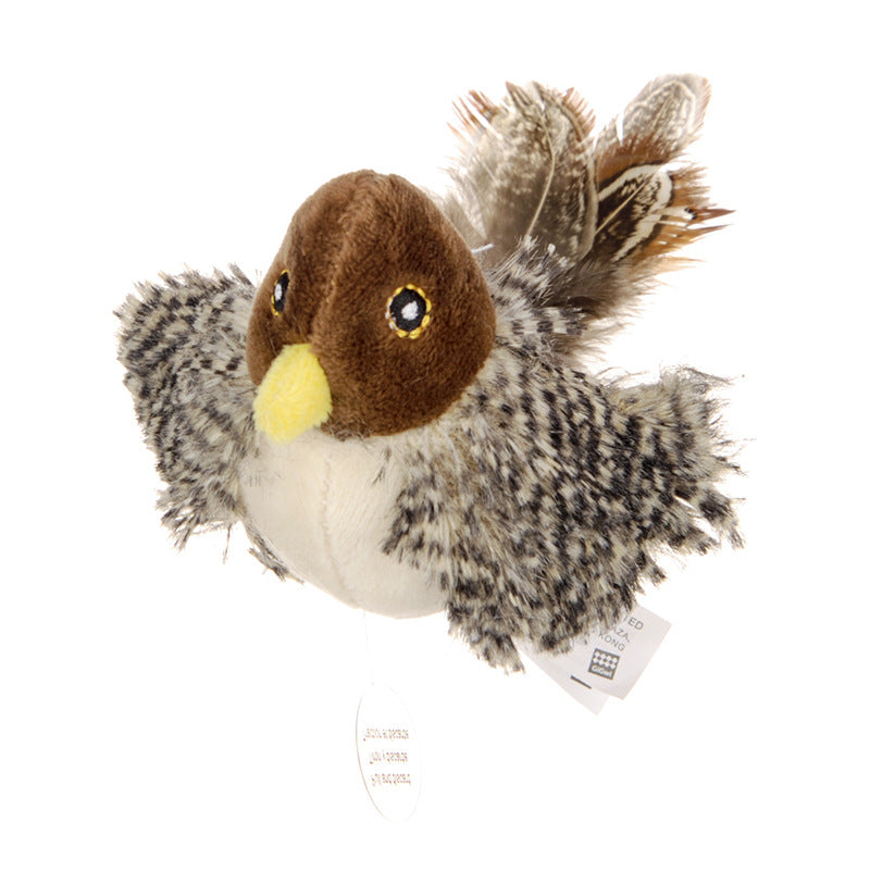 KFX-2120253 Interactive Plush Bird and Mouse Electric Teasing Toy for Cats