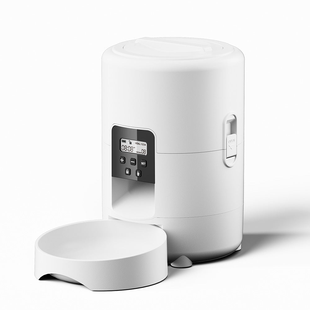 KFX-2123197 2L WiFi Pet Feeder for Dogs and Cats with Timer - White and Black Options