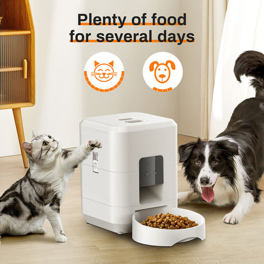 KFX-2123197 2L WiFi Pet Feeder for Dogs and Cats with Timer - White and Black Options