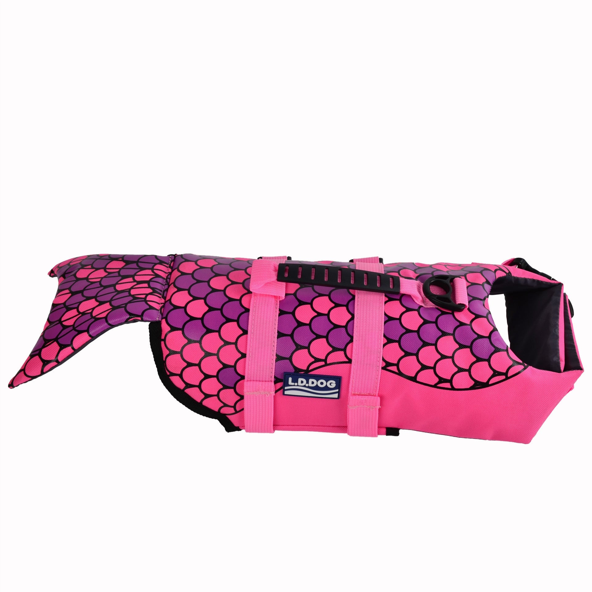 KFX-2123581 Pet Life Jacket for Dogs - Shark and Mermaid Summer Swimming Vest, Lightweight and Quick-Drying Safety Suit