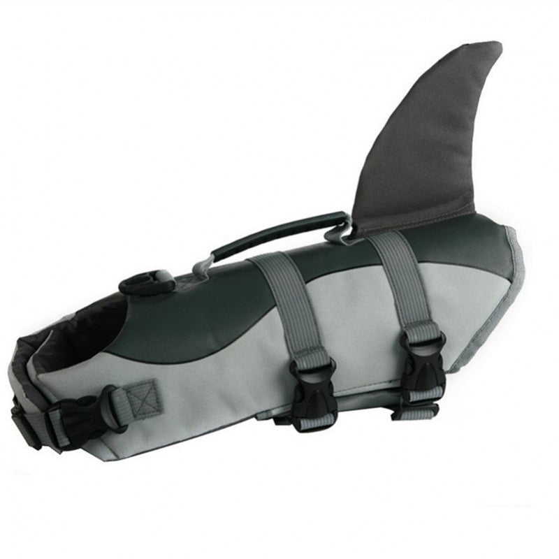 KFX-2123581 Pet Life Jacket for Dogs - Shark and Mermaid Summer Swimming Vest, Lightweight and Quick-Drying Safety Suit