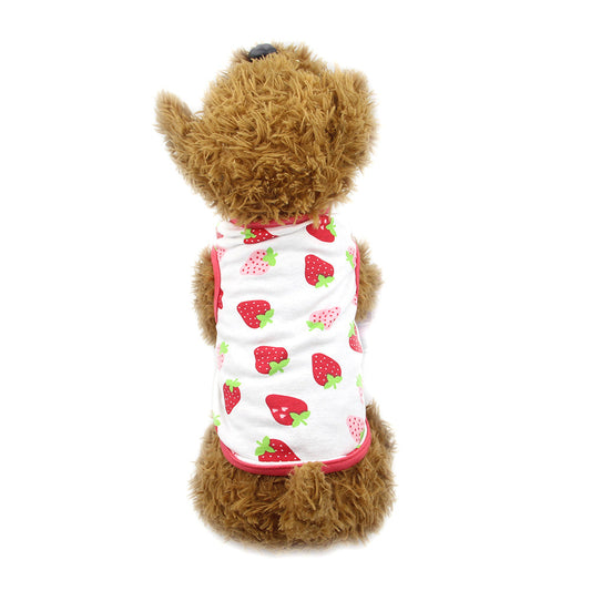 KFX-2124989 Candy-Colored Thin Cotton Printed Vest for Pets - Various Fun Designs and Sizes