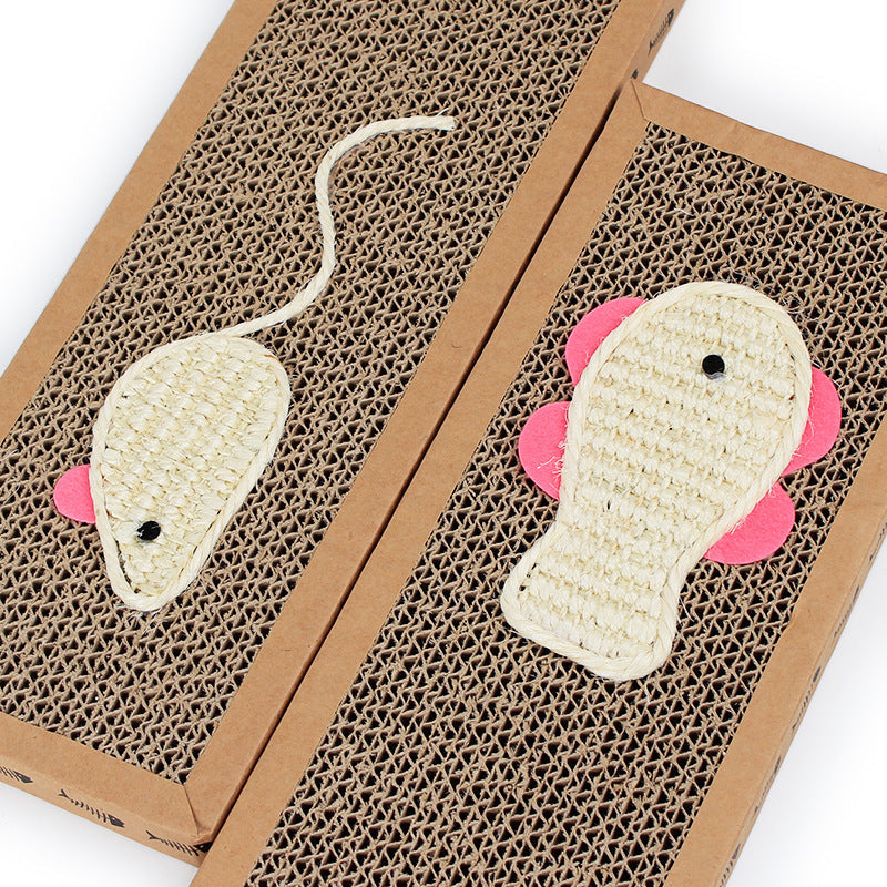 KFX-2125373 Large and Small Sisal Cat Scratching Board - Flat Design for Comfortable Use