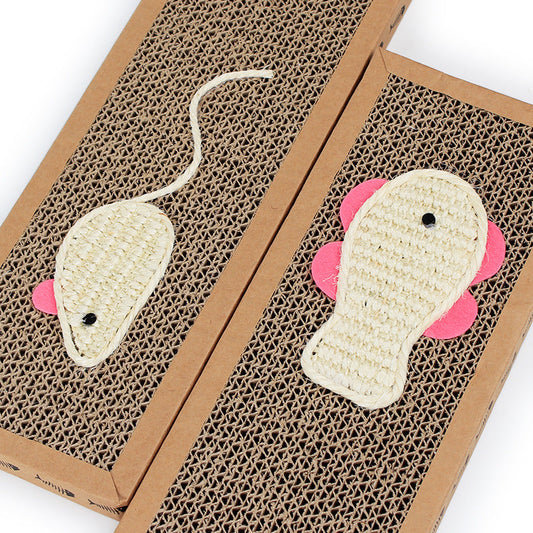 KFX-2125373 Large and Small Sisal Cat Scratching Board - Flat Design for Comfortable Use